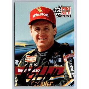Pro Set Racing Rusty Wallace Signed Trading Card NASCAR #5 Winston Cup 1991
